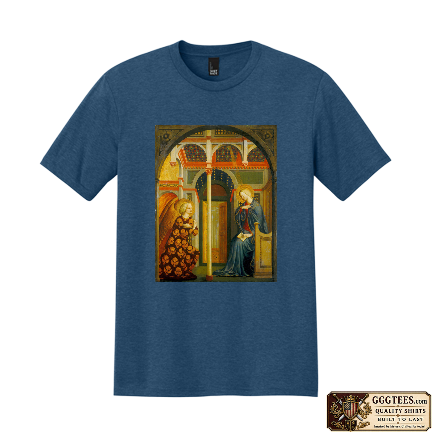 The Annunciation by Masolino da Panicale Tri-Blend Shirt