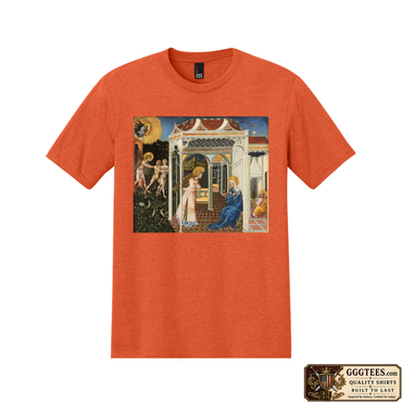 The Annunciation and Expulsion from Paradise by Giovanni di Paolo Tri-Blend Shirt