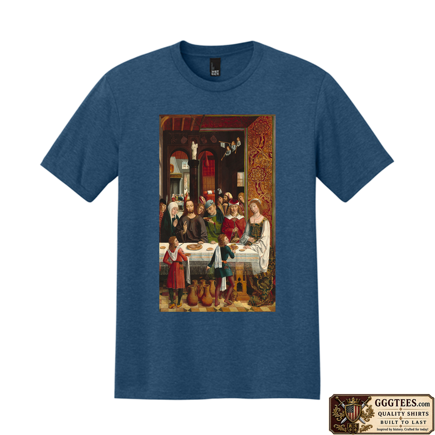 The Marriage at Cana by the Master of the Catholic Kings Tri-Blend Shirt