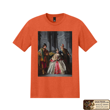 Three Figures Dressed for a Masquerade by Louis-Joseph Le Lorrain Tri-Blend Shirt