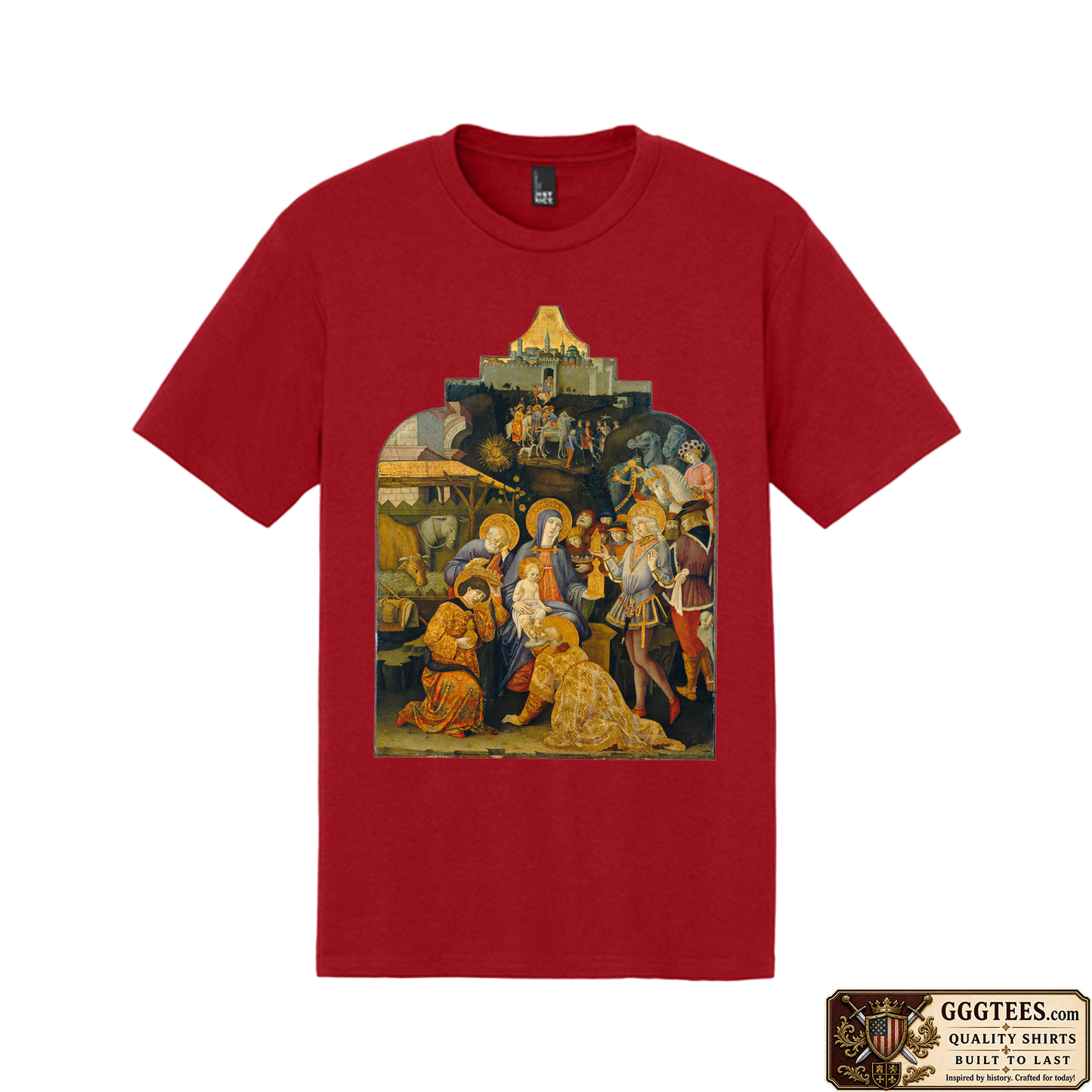 Adoration of the Magi – Gentile da Fabriano (1423) Tri-Blend Shirt