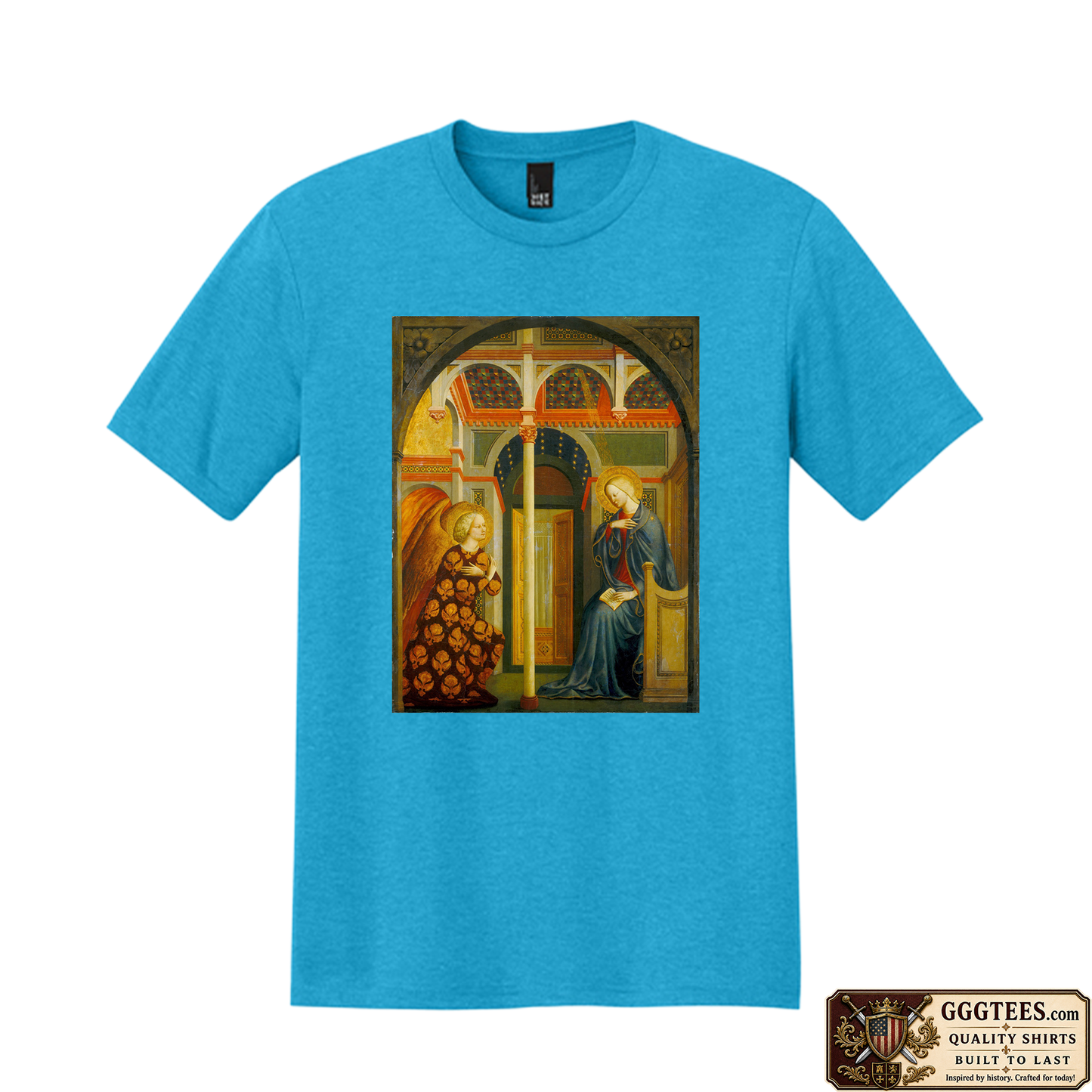 The Annunciation by Masolino da Panicale Tri-Blend Shirt
