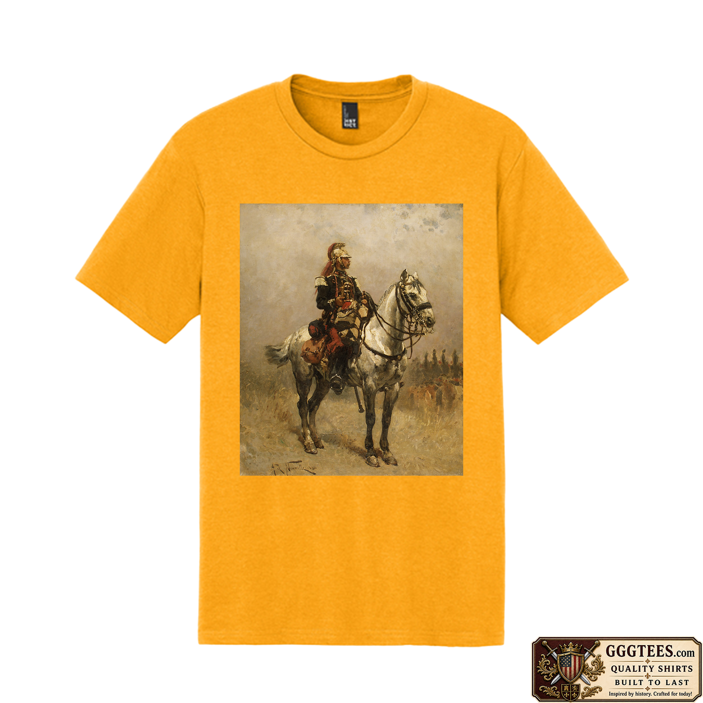 Calvaryman by Adolphe de Neuville Tri-Blend Shirt