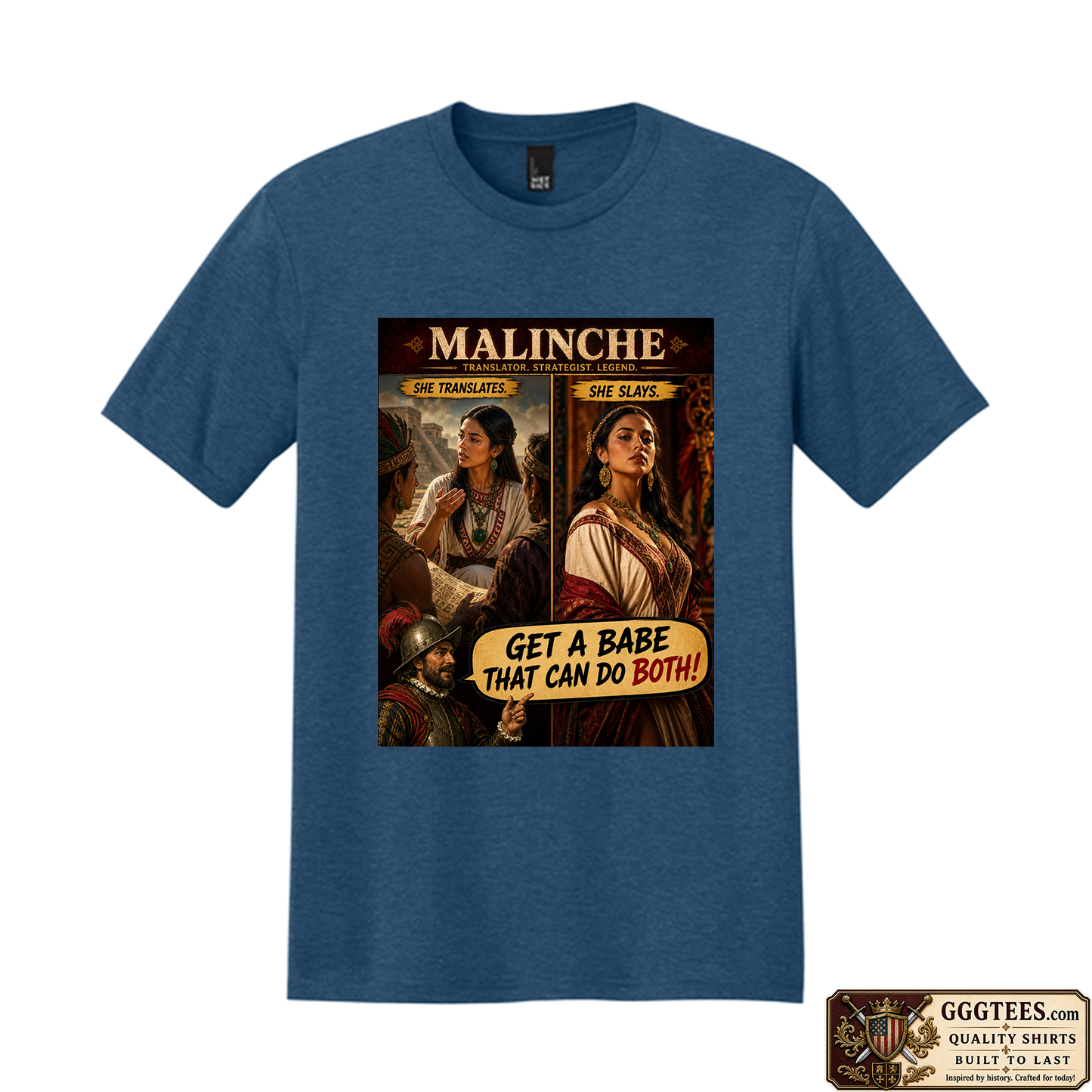 Malinche and Cortes Tri-Blend Shirt