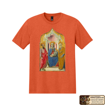 Madonna and Child with Saints John the Baptist and Peter by Bicci di Lorenzo Tri-Blend Shirt