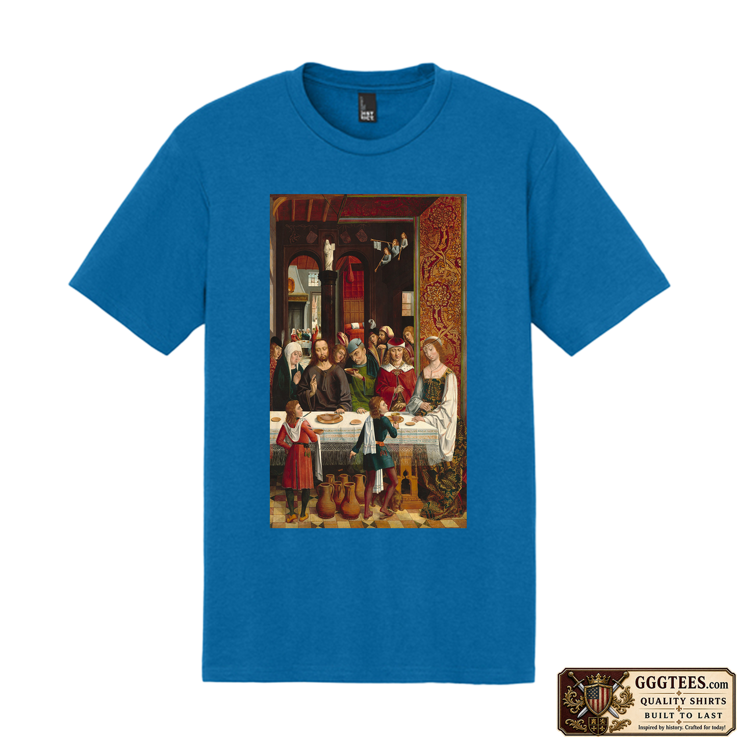 The Marriage at Cana by the Master of the Catholic Kings Tri-Blend Shirt