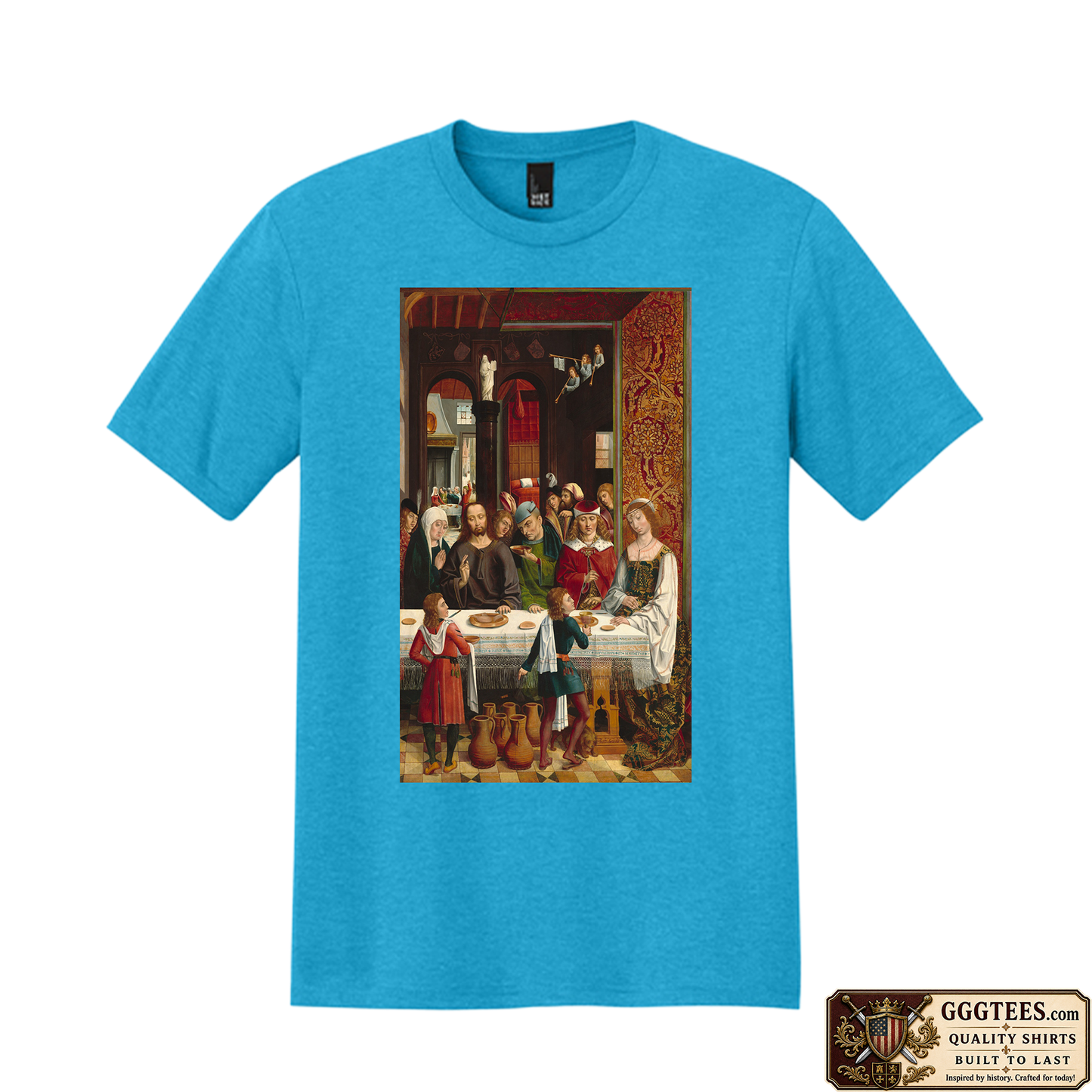 The Marriage at Cana by the Master of the Catholic Kings Tri-Blend Shirt