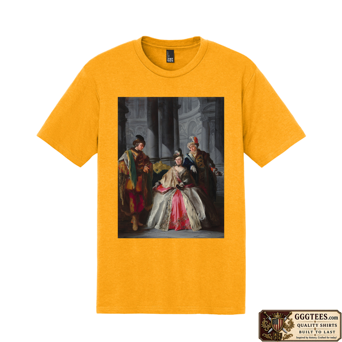 Three Figures Dressed for a Masquerade by Louis-Joseph Le Lorrain Tri-Blend Shirt