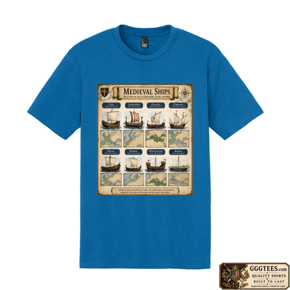 Medieval Ship Chart Tri-Blend Shirt