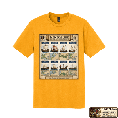 Medieval Ship Chart Tri-Blend Shirt
