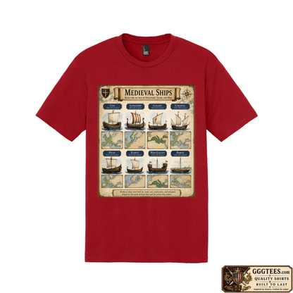 Medieval Ship Chart Tri-Blend Shirt