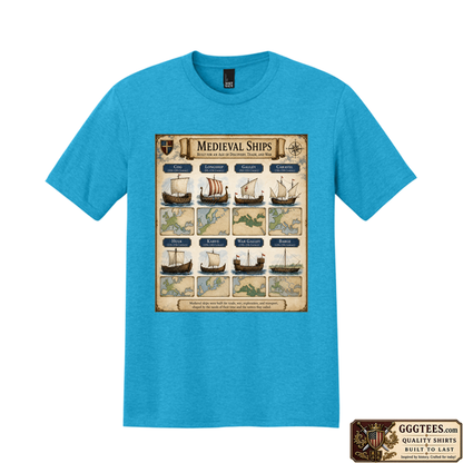 Medieval Ship Chart Tri-Blend Shirt