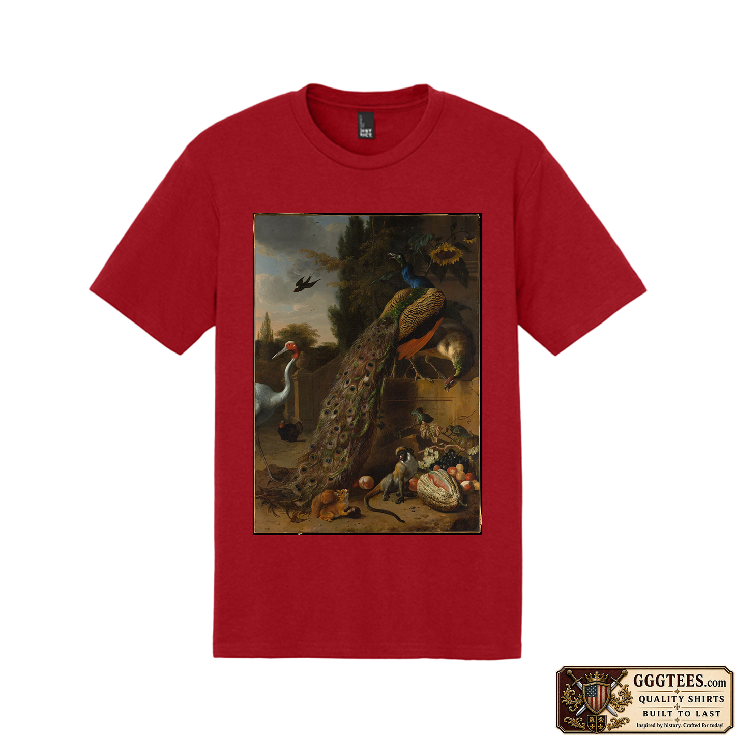 Peacock Garden by Melchior d'Hondecoeter Tri-Blend Shirt