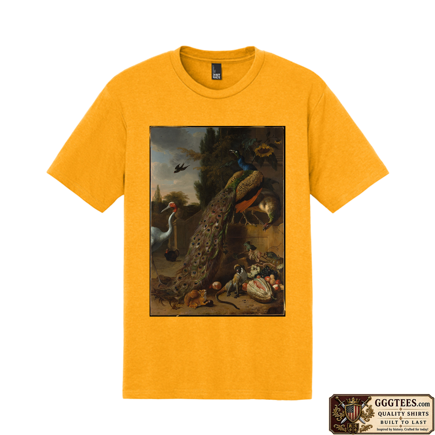 Peacock Garden by Melchior d'Hondecoeter Tri-Blend Shirt
