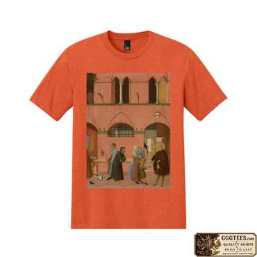 Saint Anthony Distributing His Wealth to the Poor by the Master of the Osservanza Tri-Blend Shirt