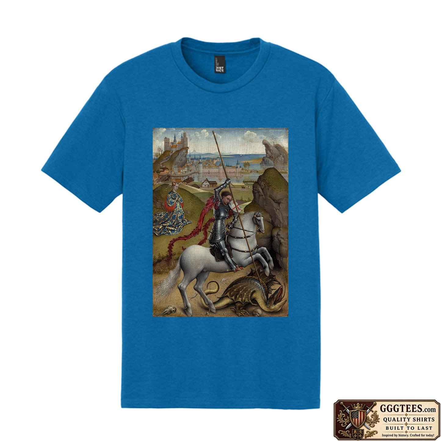 Saint George and the Dragon by Rogier van der Weyden Tri-Blend Shirt