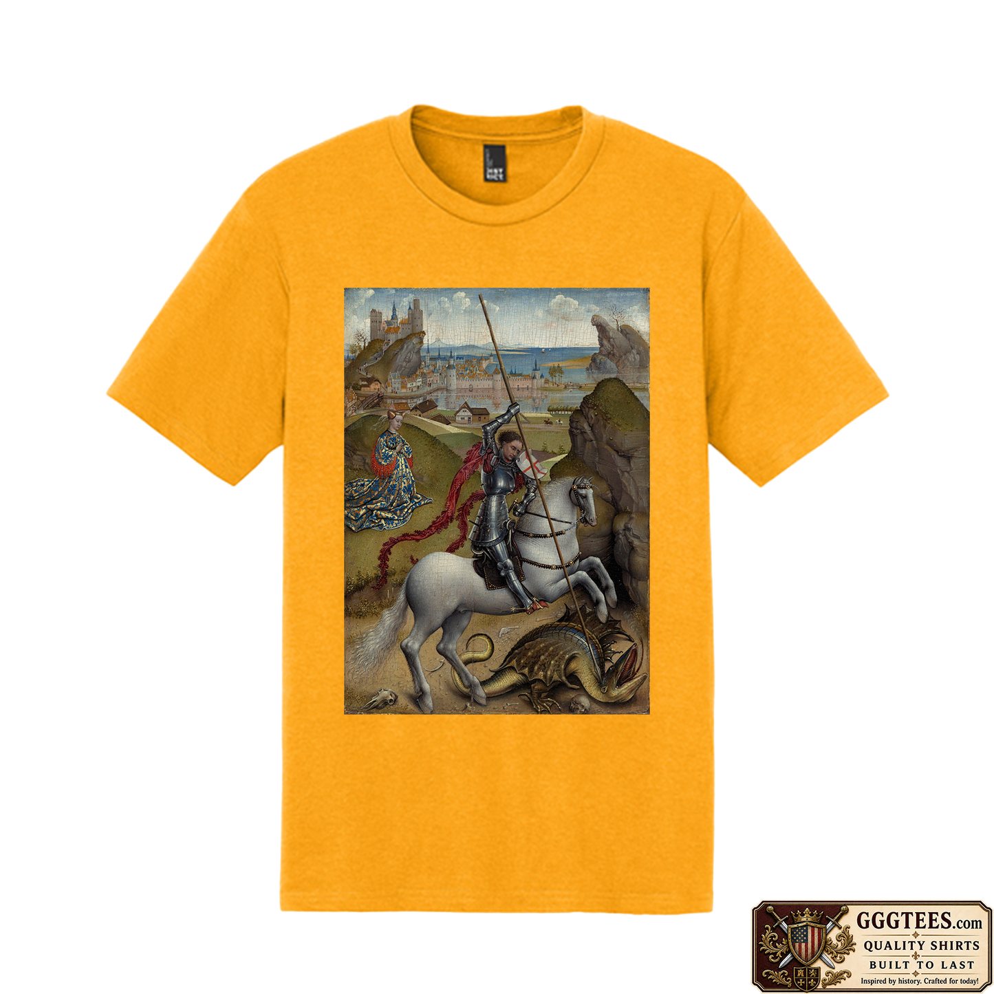 Saint George and the Dragon by Rogier van der Weyden Tri-Blend Shirt