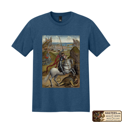 Saint George and the Dragon by Rogier van der Weyden Tri-Blend Shirt