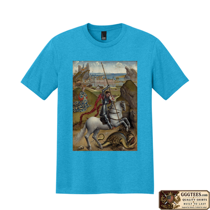 Saint George and the Dragon by Rogier van der Weyden Tri-Blend Shirt